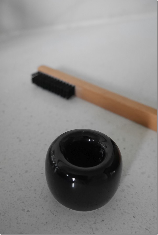 MUJI black porcelain brush holder RM15 / A$5