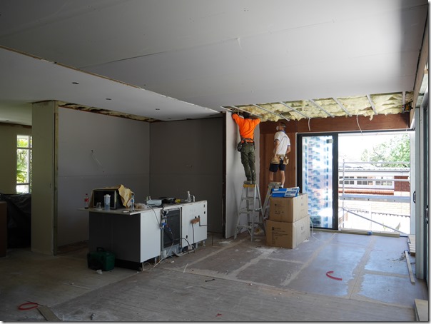 Installing new plasterboard walls and ceiling