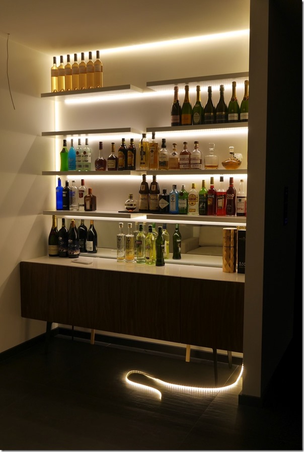 Installing strip lighting for cocktail bar